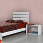Hanah Home Somier Individual 120 - Shiny White para Colchón 120x200 cm Blanco Brillante